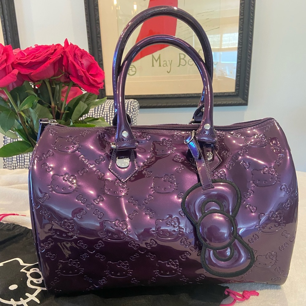 Hello Kitty Purple Shoulder Bag with Embossed Design - Picture 10 of 10